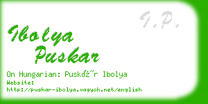 ibolya puskar business card